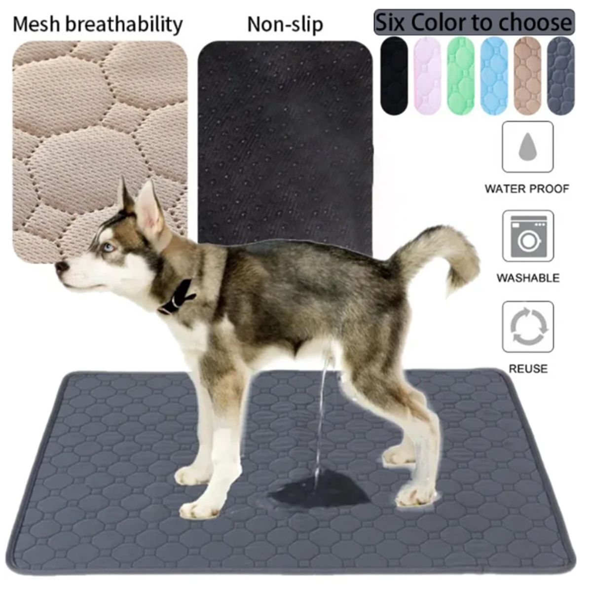 Pet Supplies Dog Wash - Dog Pee Pad Reusable Washable Dog
