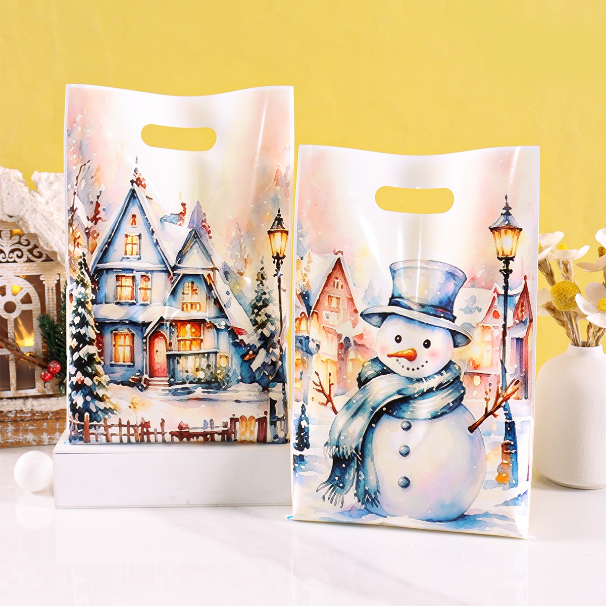 Pet Supplies Warehouse - 10/20/50pcs Merry Christmas Blue Gift Bag