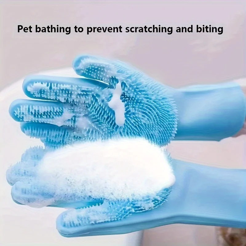 Pet Supplies Warehouse - Multifunctional Silicone Pet Grooming Gloves Hair