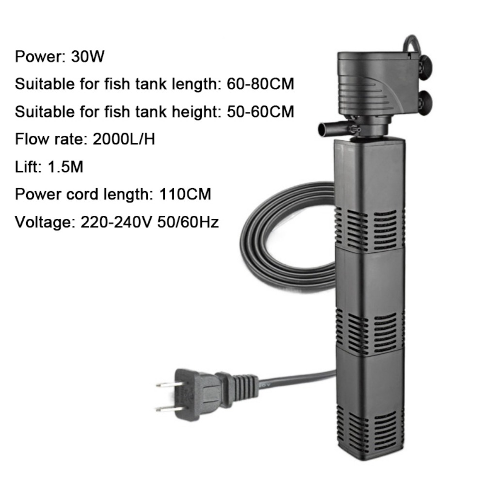 Fish Tank Filter Pump - Plastic 3 in 1 Fish Tank