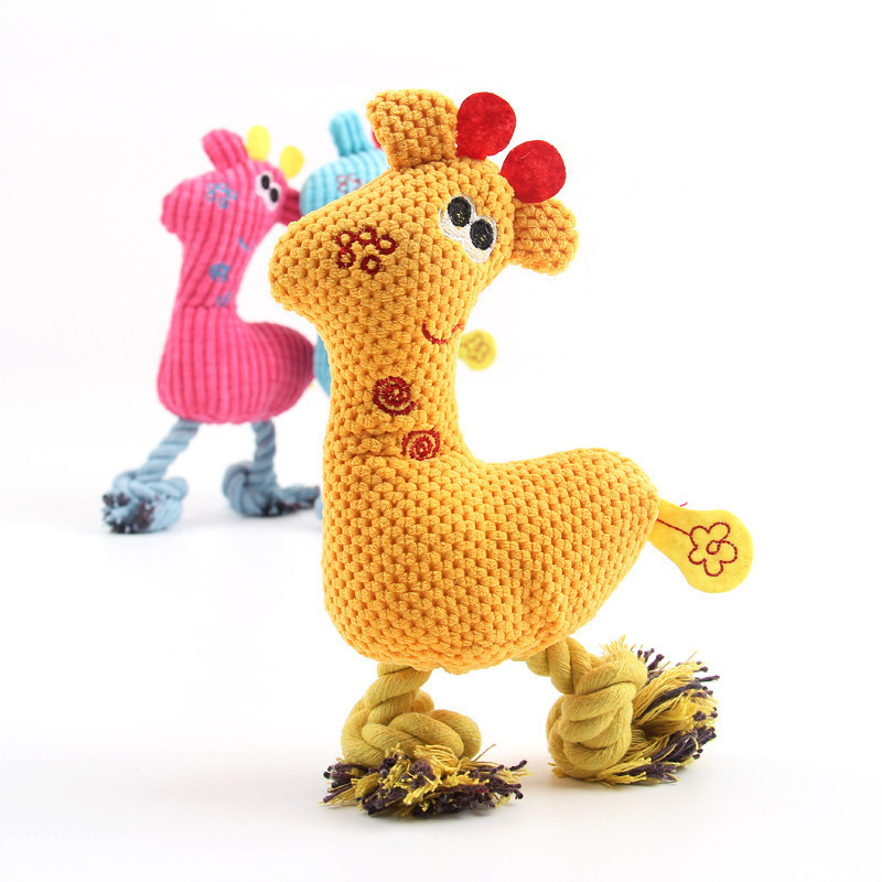 Deer Woven Plush Squeaky Chew  - Pet Supplies Young review and price