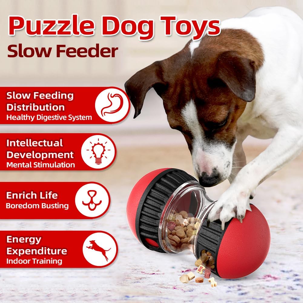 Dog Toys & Adjustable Slow Fee - Dog Treat Puzzle Toy review and price