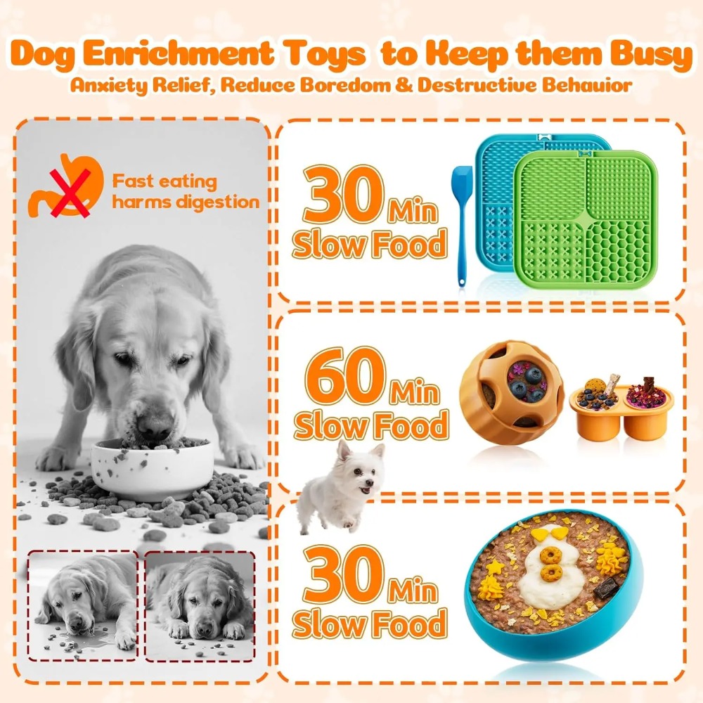 Dog Enrichment Toys 6 Pack Lic - Dog Treat Puzzle Toy review and price