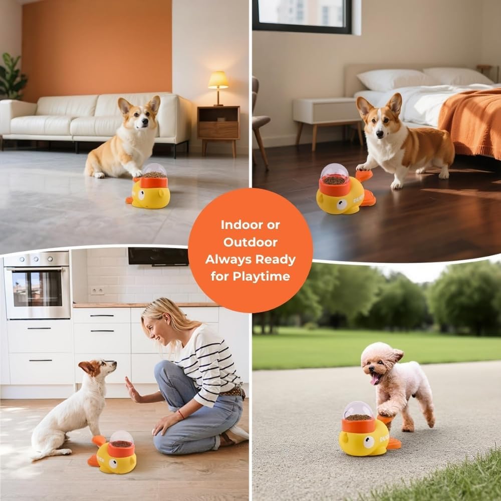 Yellow Duck Pet Snack Dispense - Dog Treat Puzzle Toy review and price