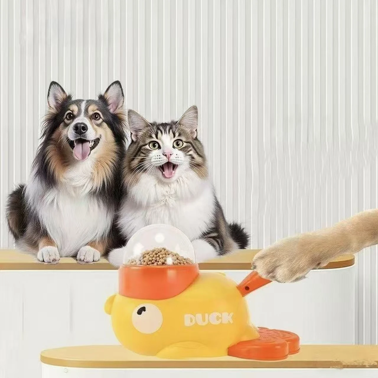 Yellow Duck-Shaped Interactive - Interactive Cat Toy review and price